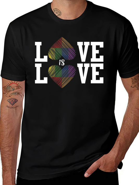 Love Is Love LGBTQ Rainbow Heart T-Shirt