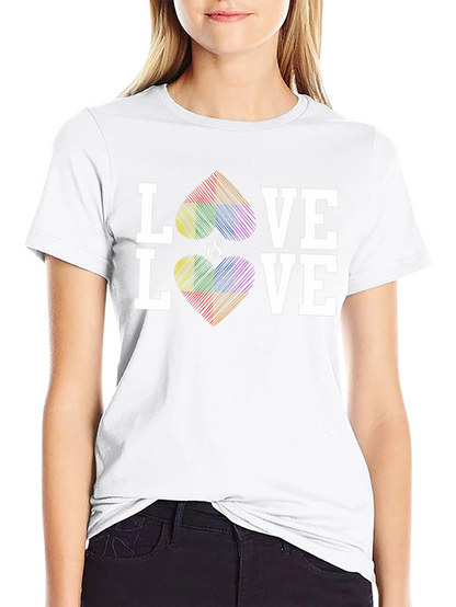 Love Is Love LGBTQ Rainbow Heart T-Shirt