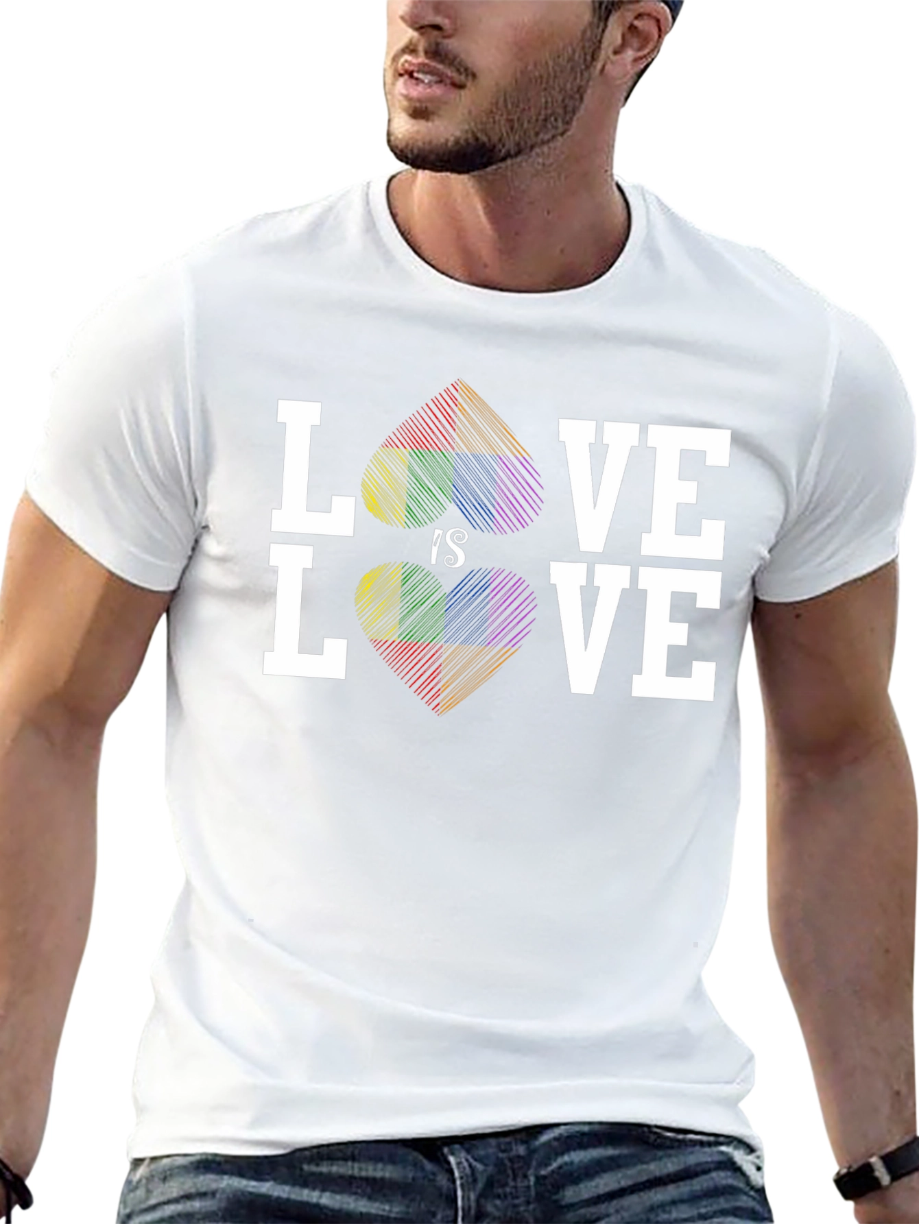 Love Is Love LGBTQ Rainbow Heart T-Shirt