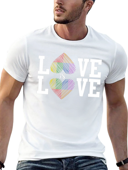 Love Is Love LGBTQ Rainbow Heart T-Shirt