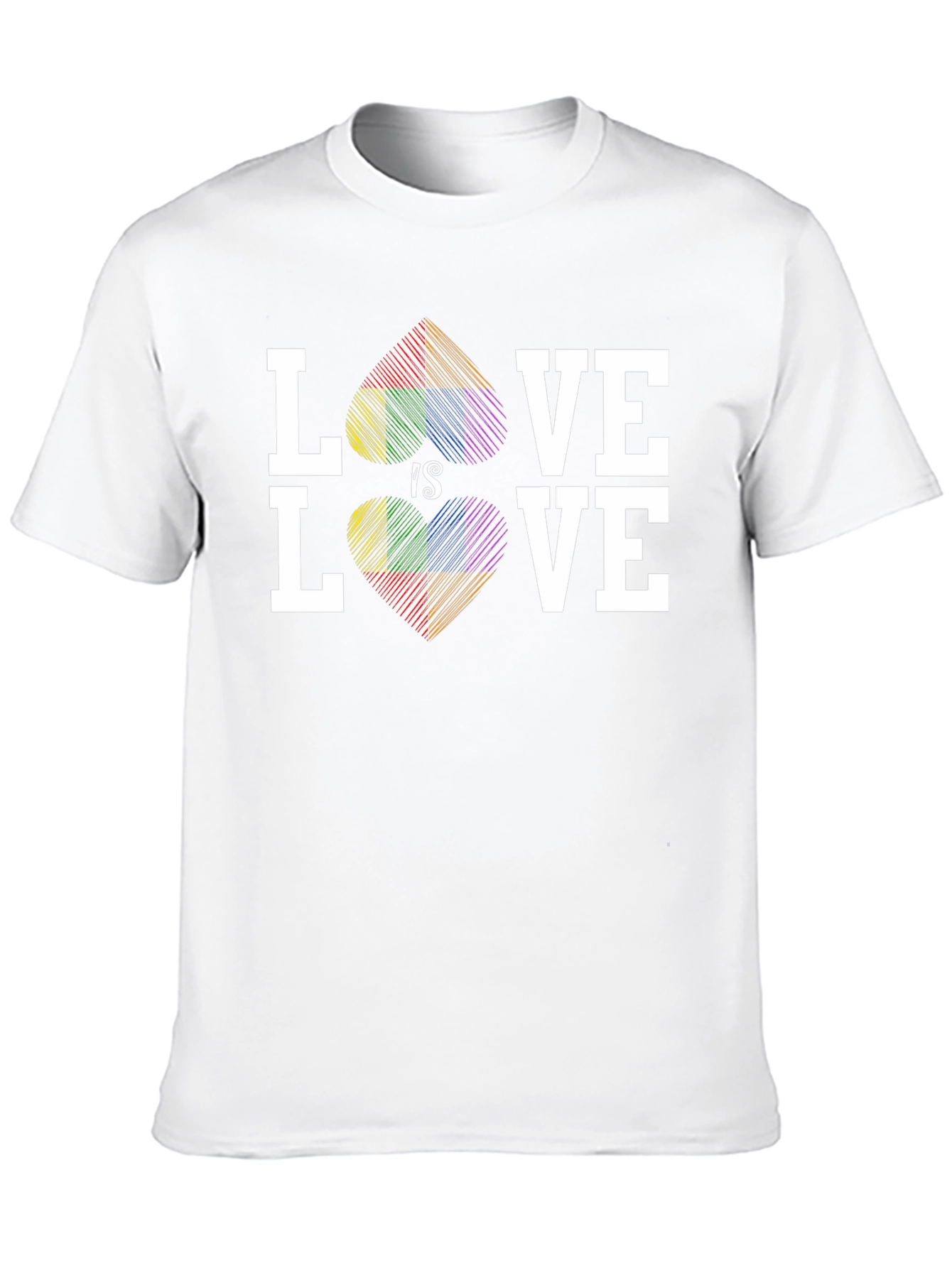 Love Is Love LGBTQ Rainbow Heart T-Shirt