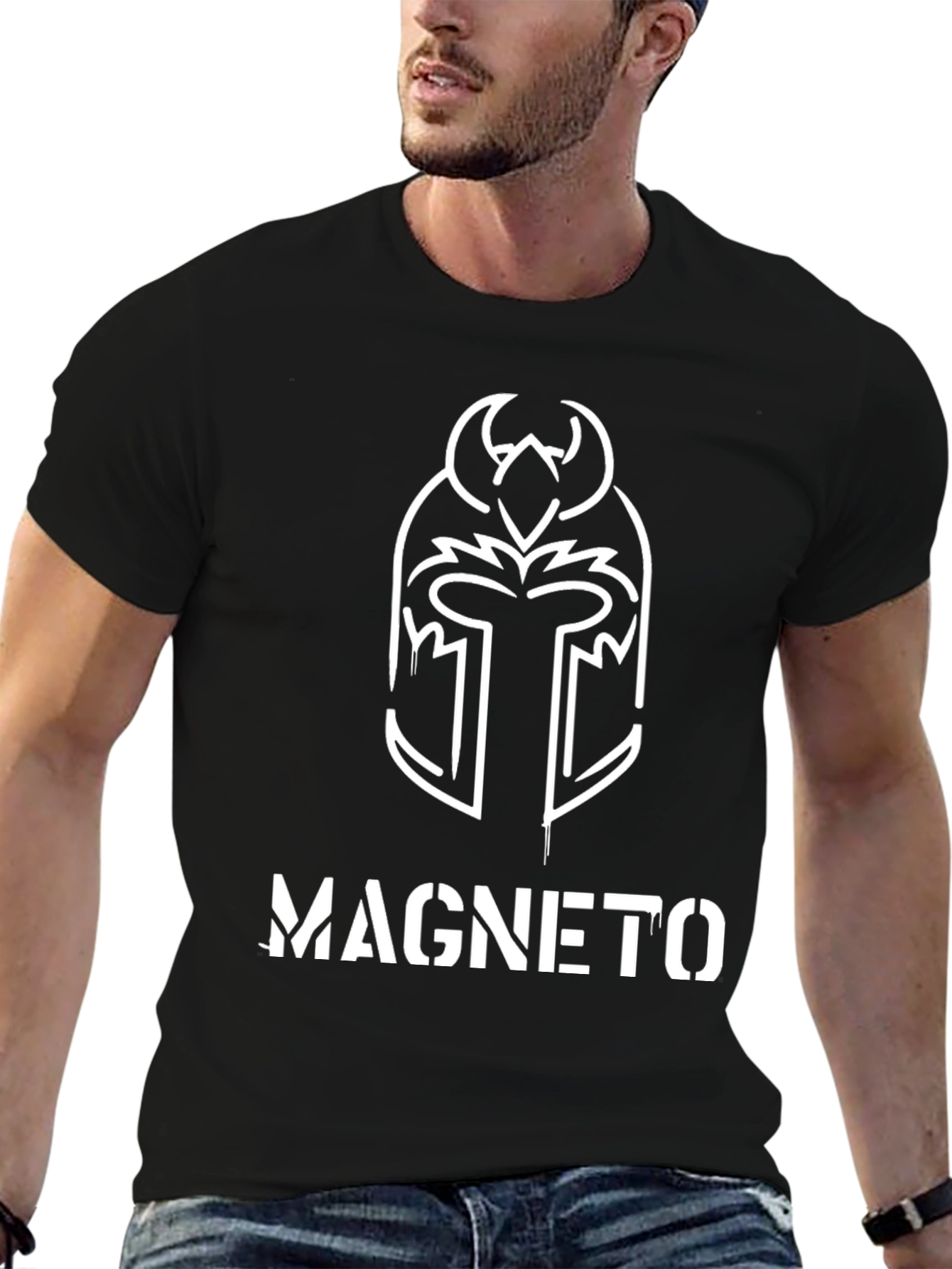 Magneto Helmet Graphic T-Shirt - Classic Comic Style