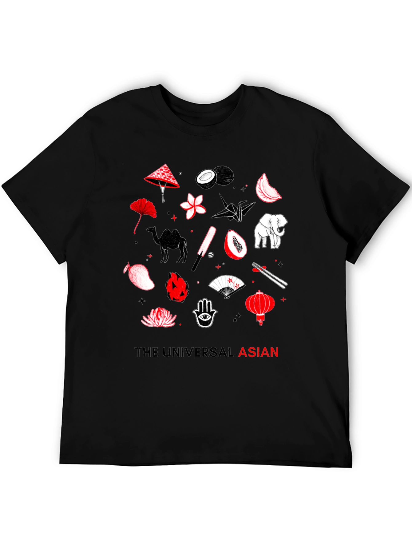 The Universal Asian Graphic Tee - Black Cotton