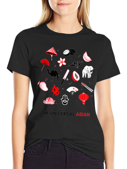 The Universal Asian Graphic Tee - Black Cotton