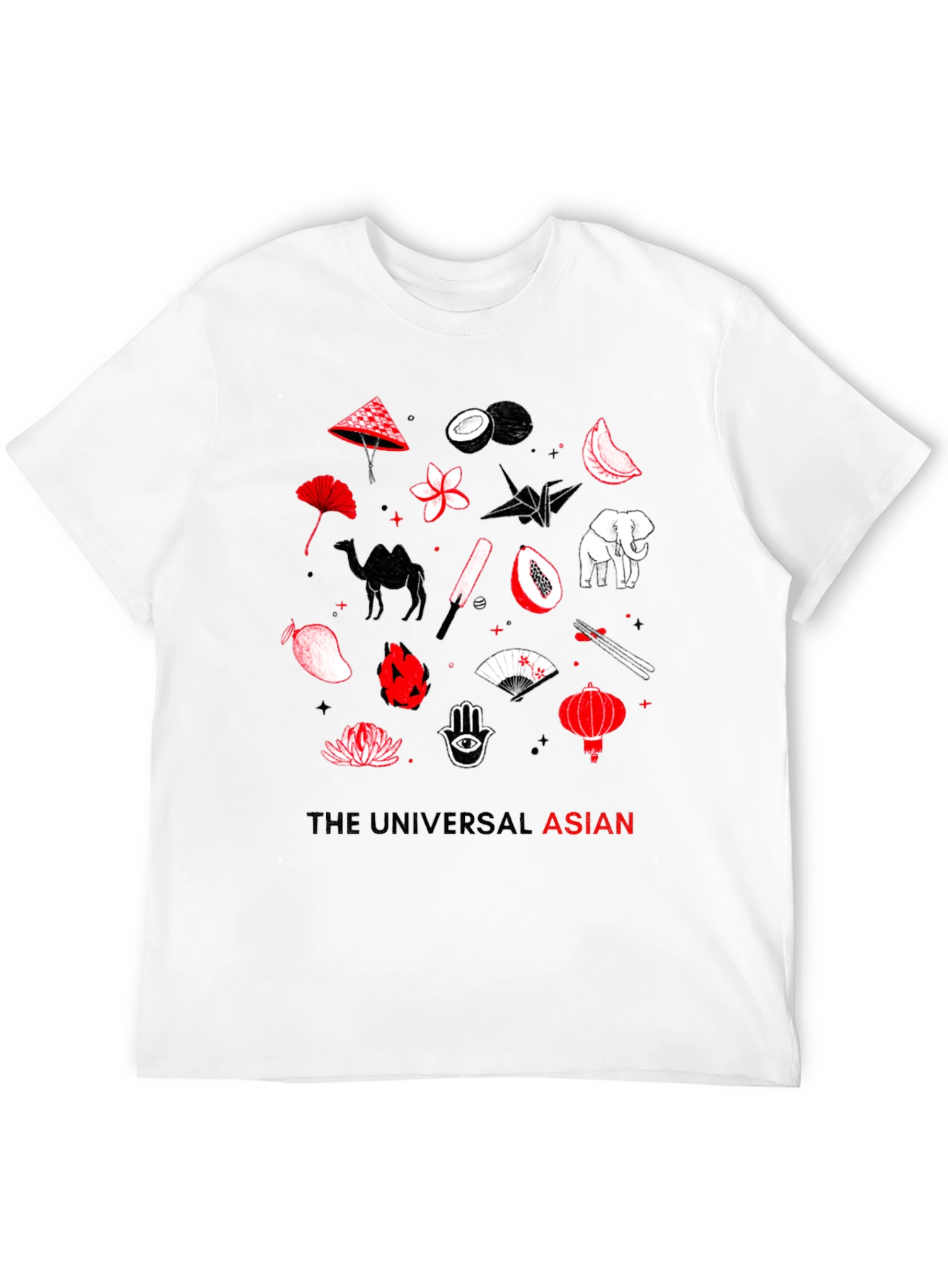 The Universal Asian Graphic Tee - Black Cotton