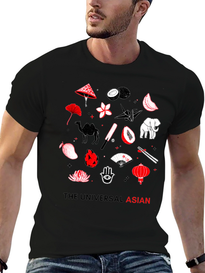 The Universal Asian Graphic Tee - Black Cotton