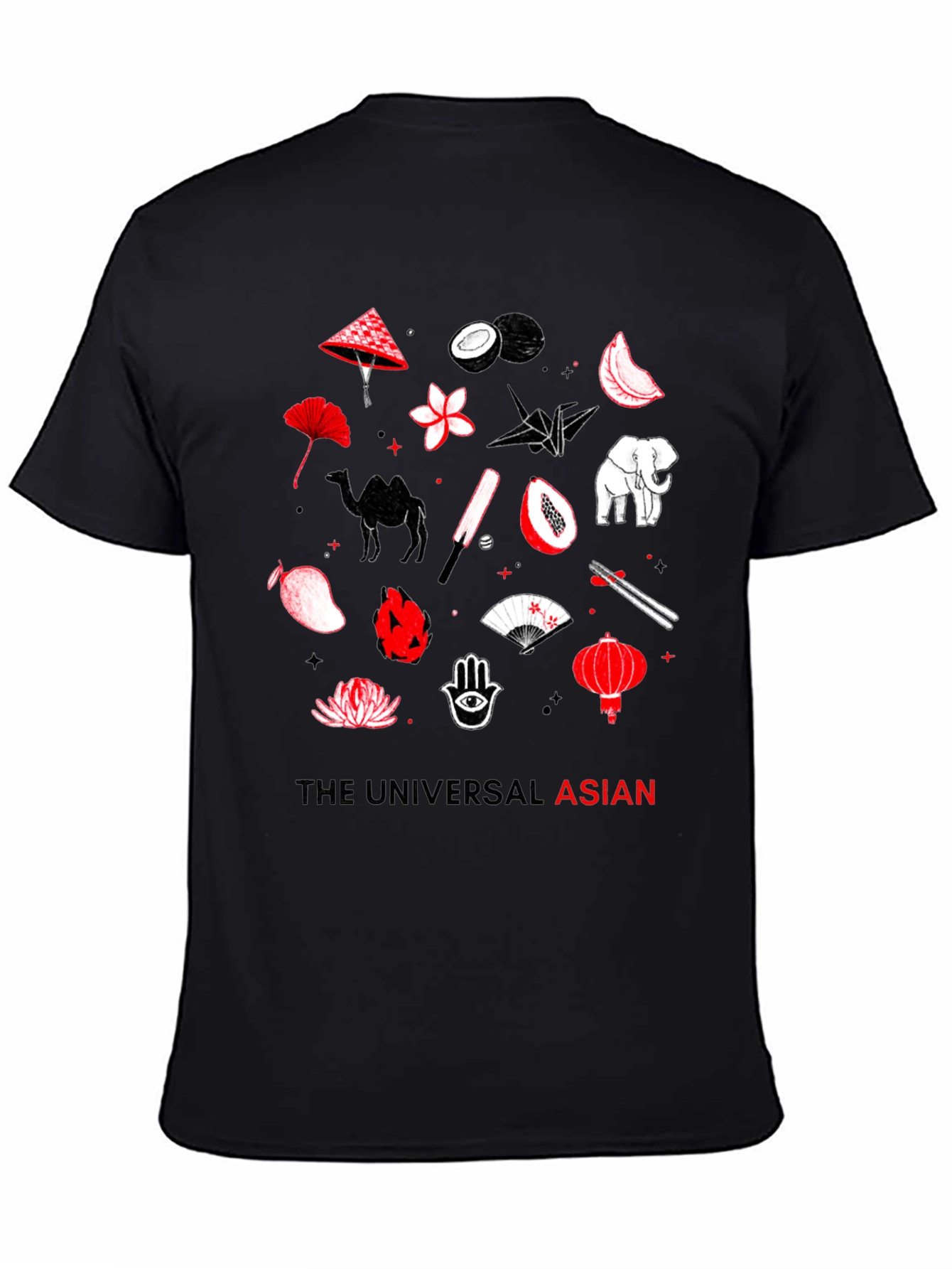 The Universal Asian Graphic Tee - Black Cotton