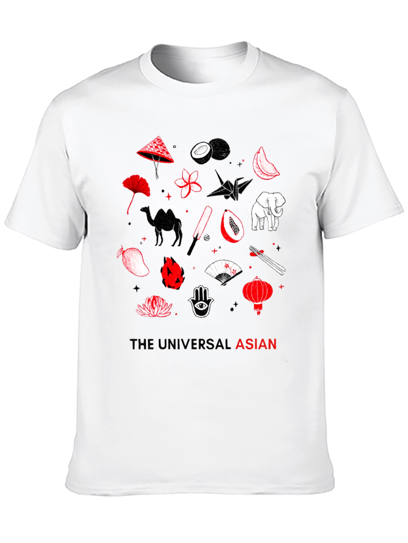 The Universal Asian Graphic Tee - Black Cotton