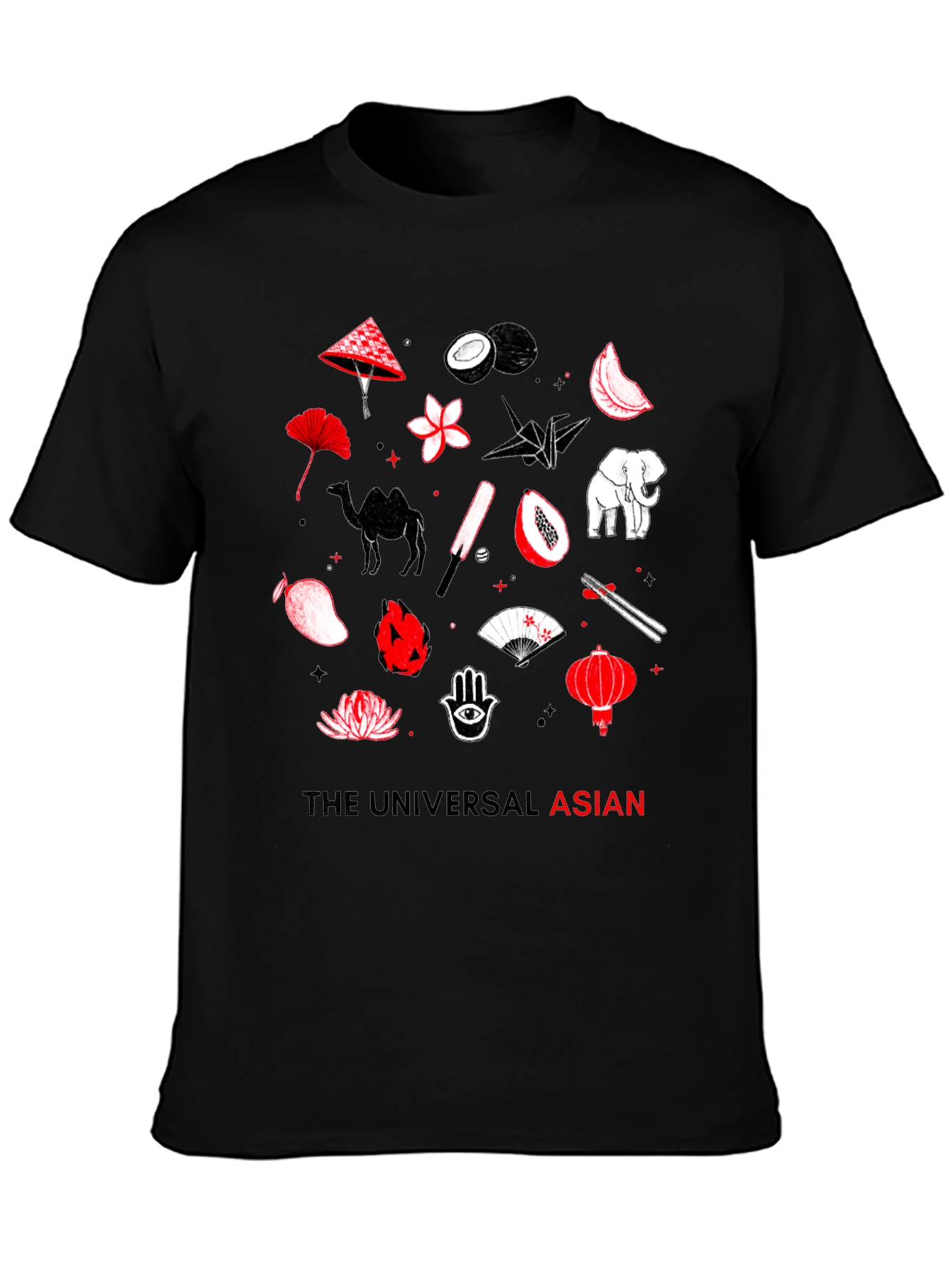 The Universal Asian Graphic Tee - Black Cotton