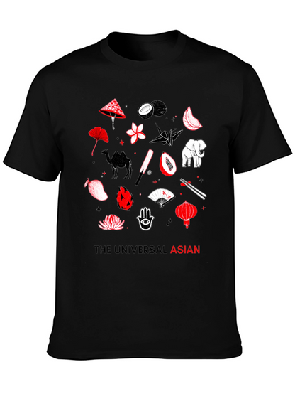 The Universal Asian Graphic Tee - Black Cotton