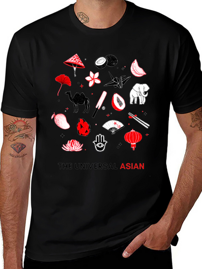 The Universal Asian Graphic Tee - Black Cotton