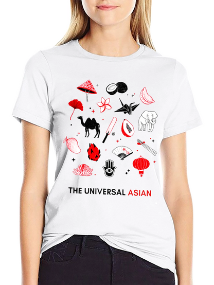 The Universal Asian Graphic Tee - Black Cotton