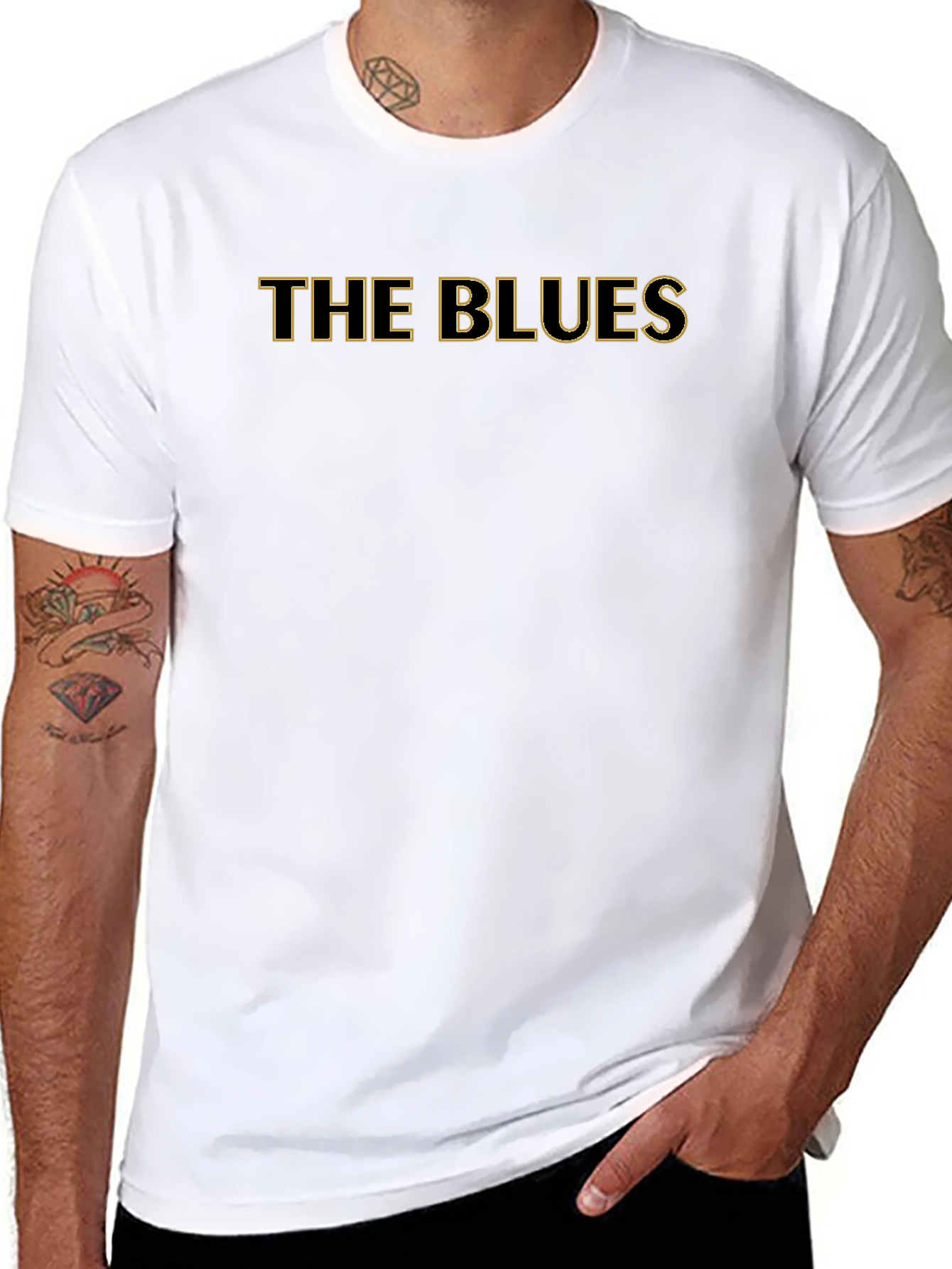 The Blues Graphic Tee - Classic Black Cotton T-Shirt
