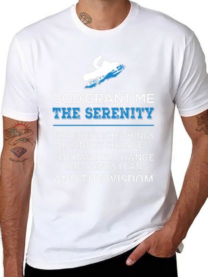 Serenity Prayer Snowmobile Black T-Shirt