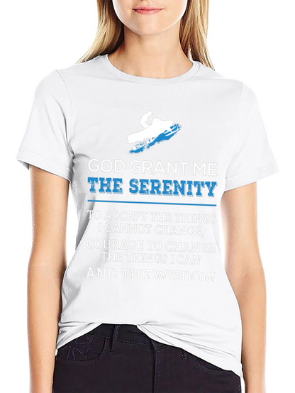 Serenity Prayer Snowmobile Black T-Shirt