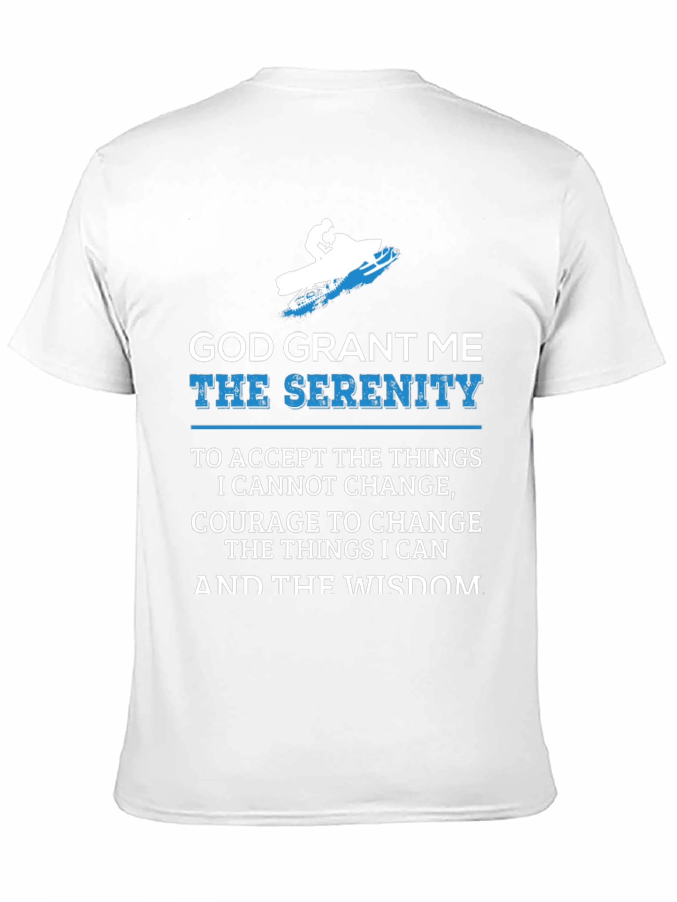 Serenity Prayer Snowmobile Black T-Shirt