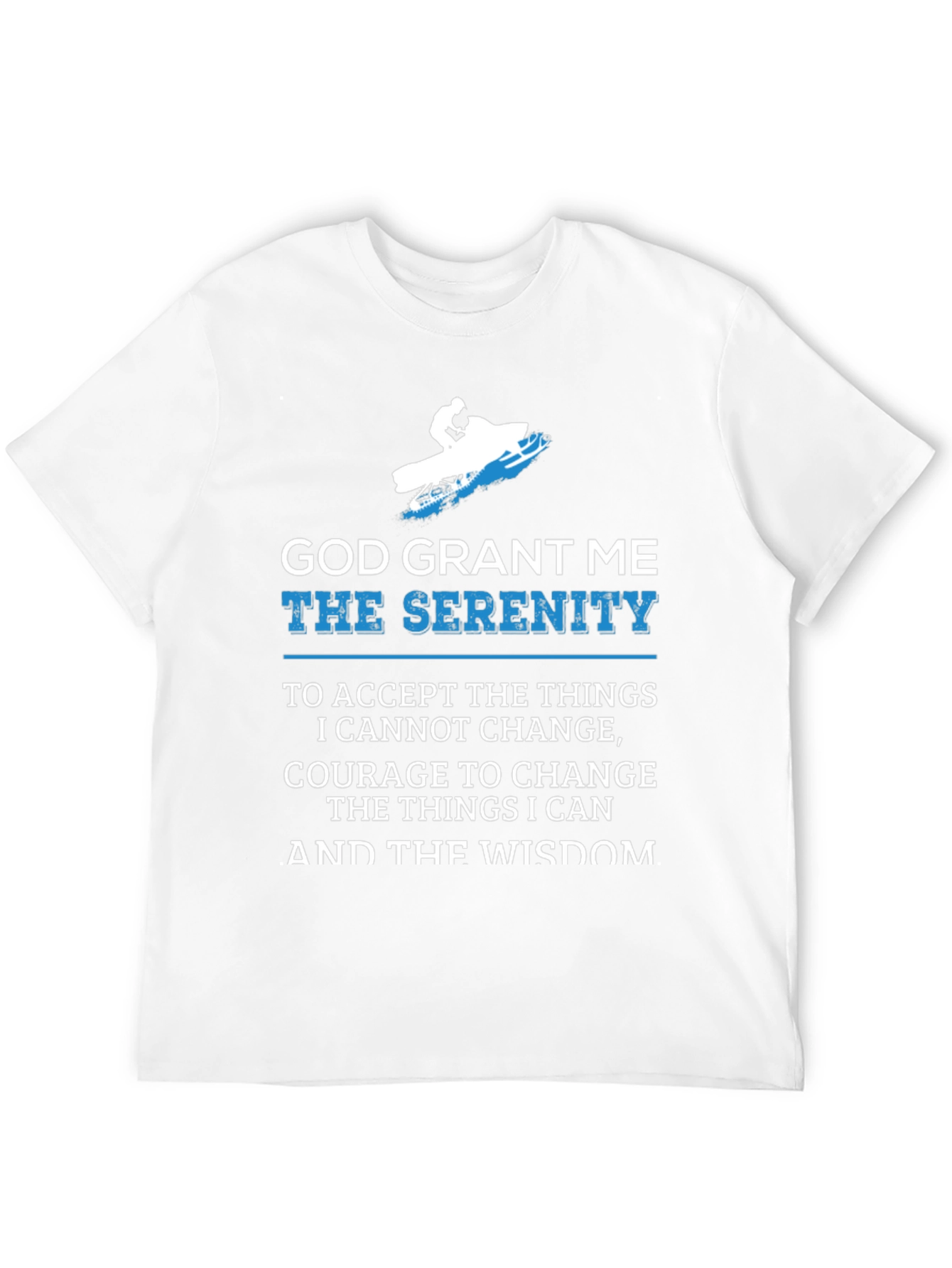 Serenity Prayer Snowmobile Black T-Shirt