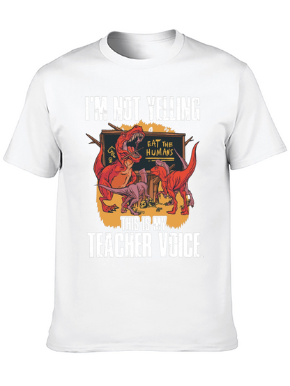 Teacher Voice Dinosaur Graphic T-Shirt
