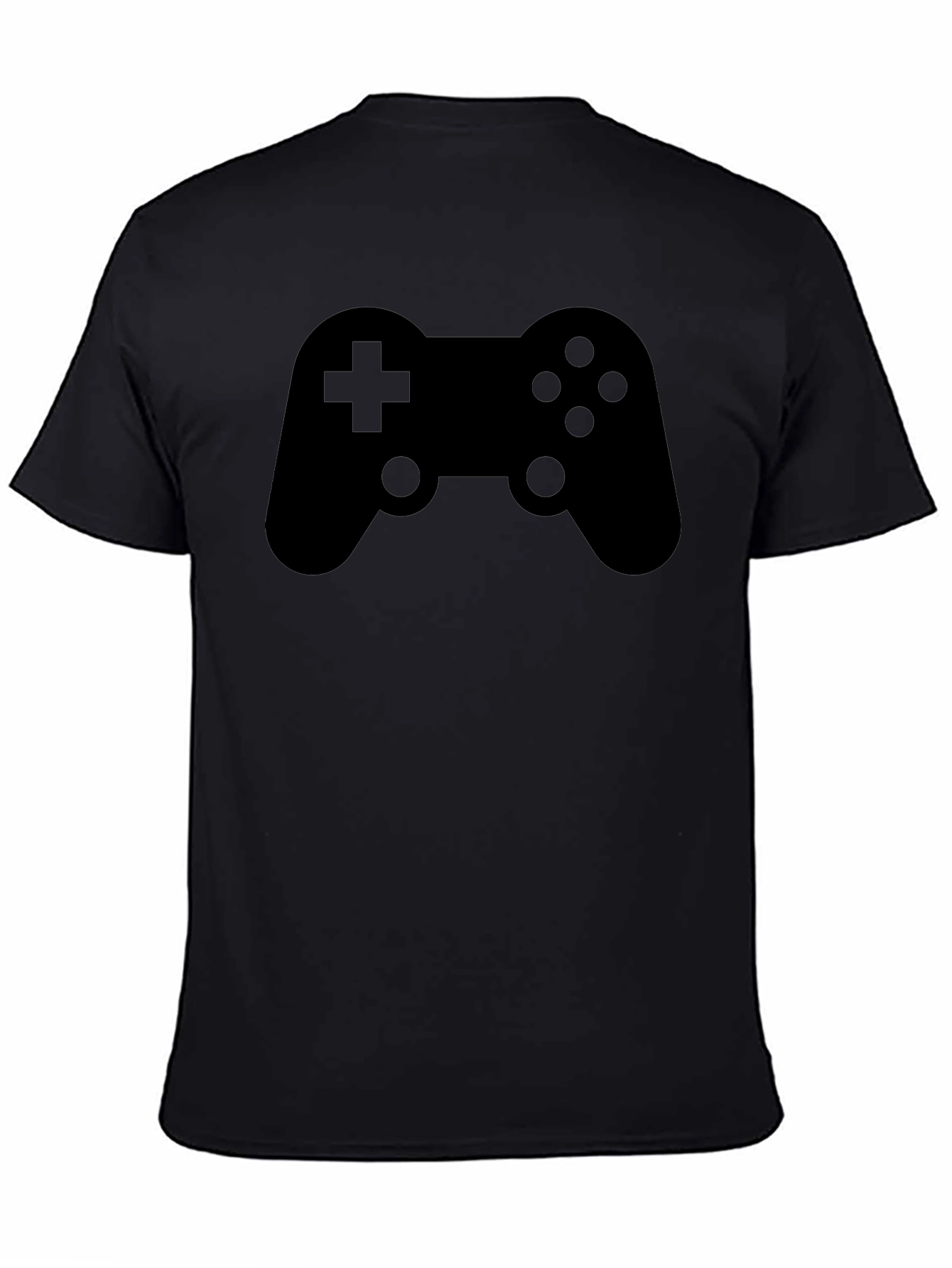 Gamer Controller Graphic T-Shirt - Solid Black Tee