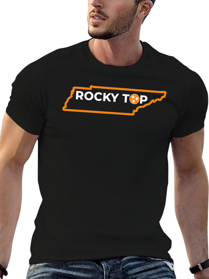 Rocky Top Tennessee State Outline Graphic Tee