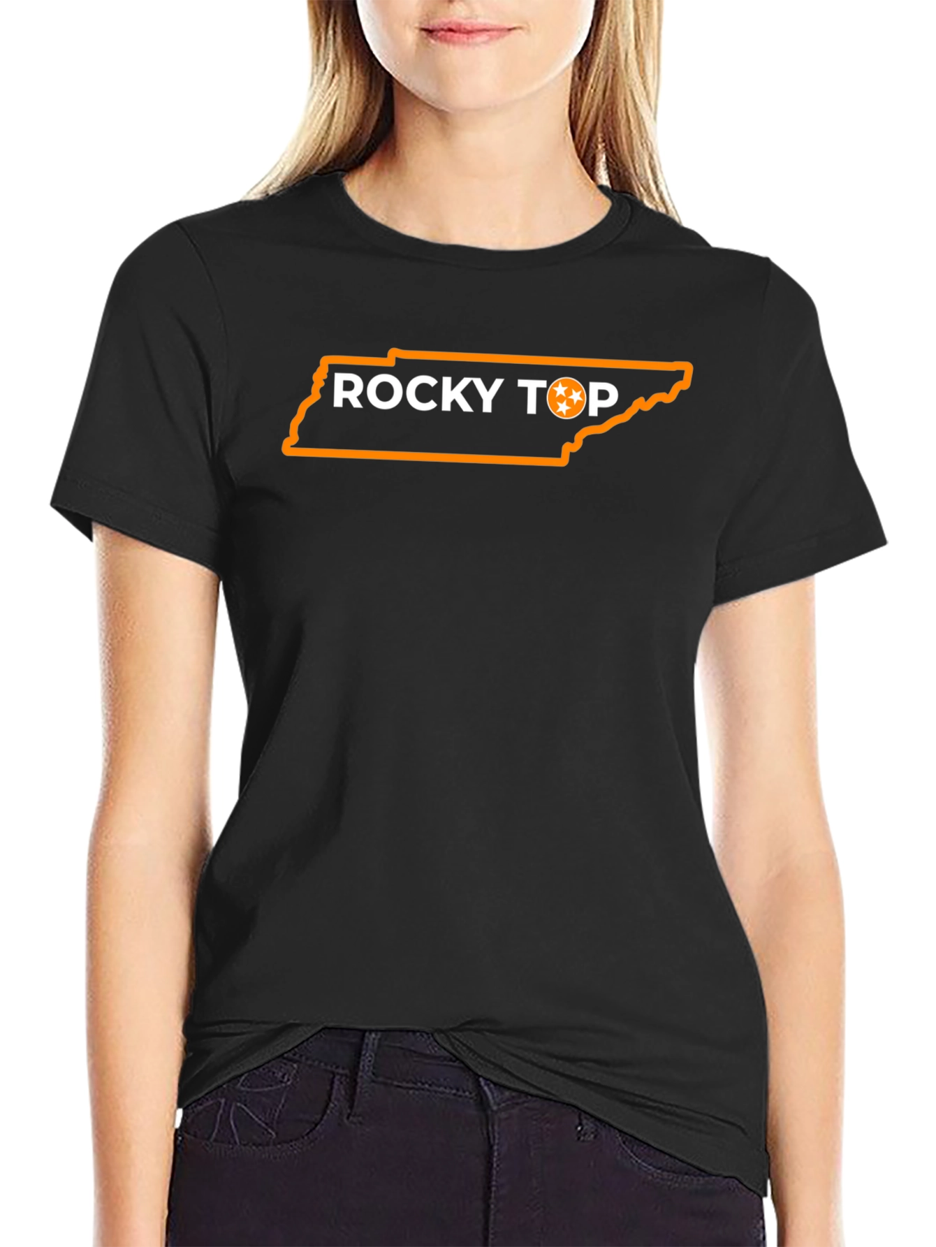 Rocky Top Tennessee State Outline Graphic Tee