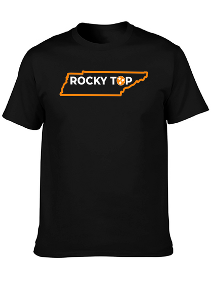 Rocky Top Tennessee State Outline Graphic Tee