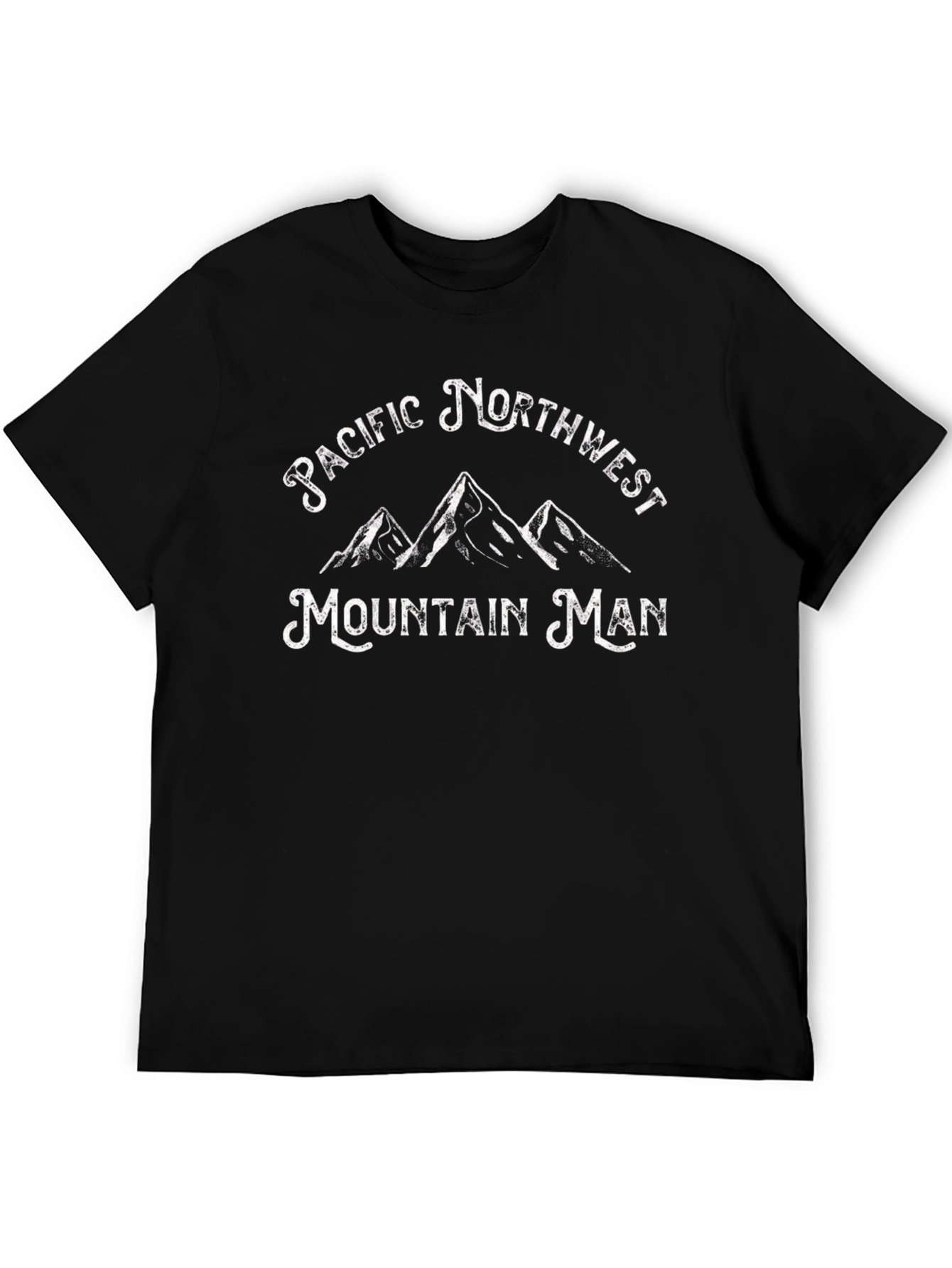 Pacific Northwest Mountain Man Black T-Shirt