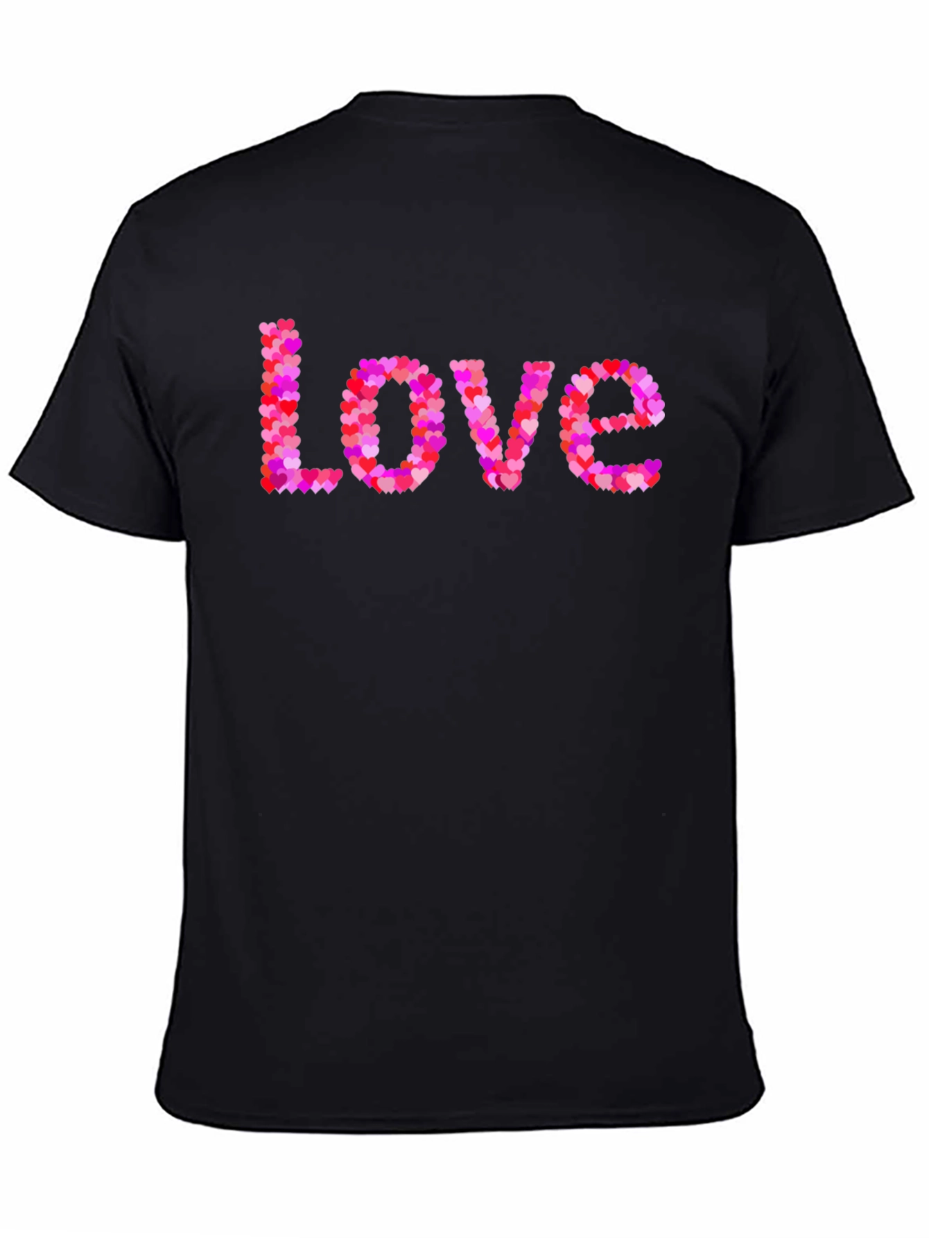 Heart Love Graphic Black T-Shirt