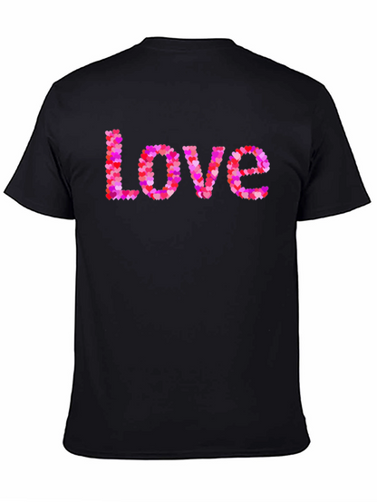 Heart Love Graphic Black T-Shirt