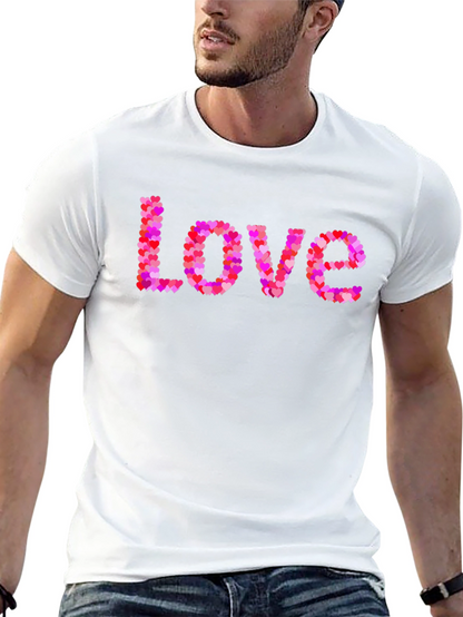 Heart Love Graphic Black T-Shirt