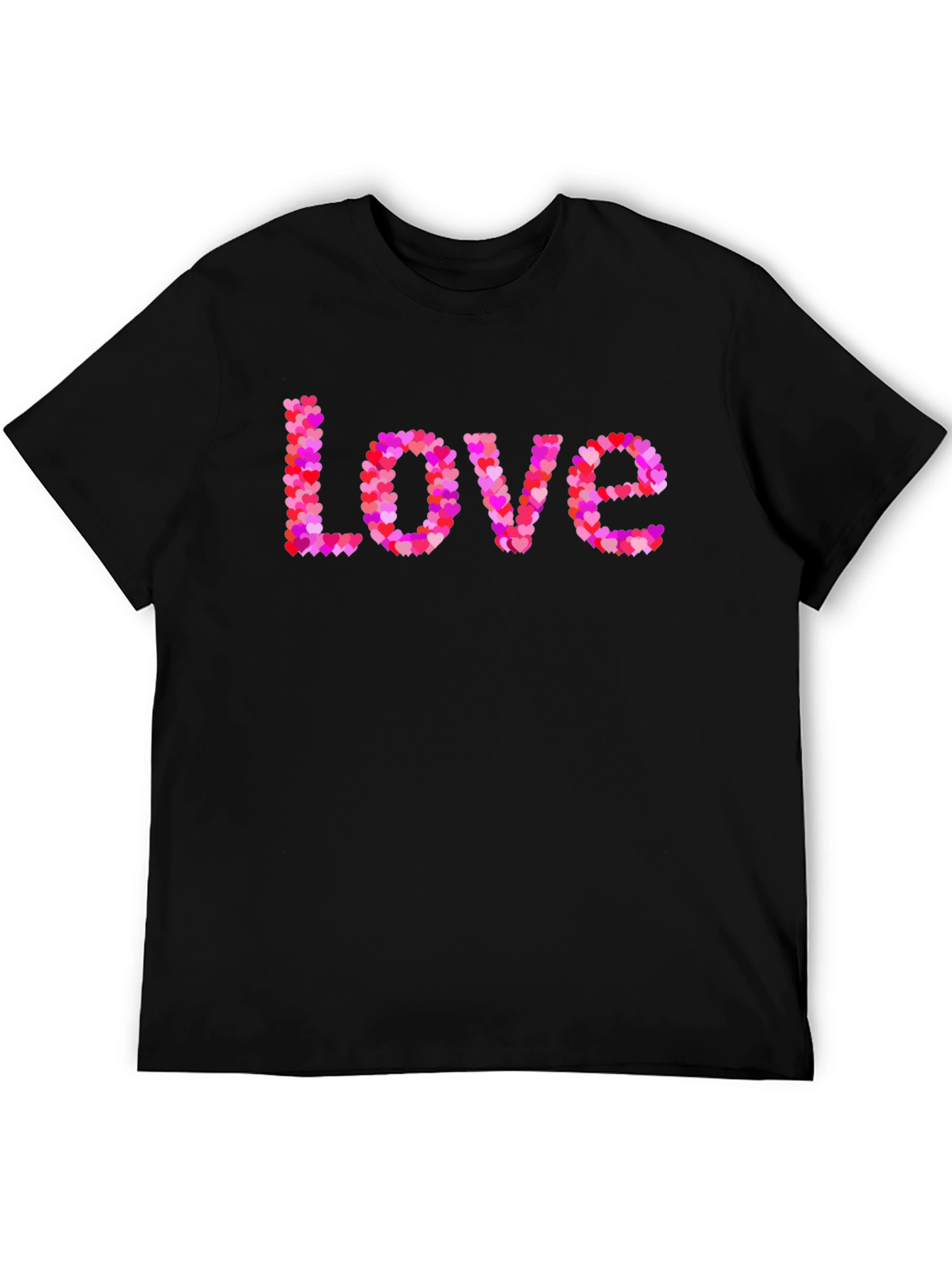 Heart Love Graphic Black T-Shirt
