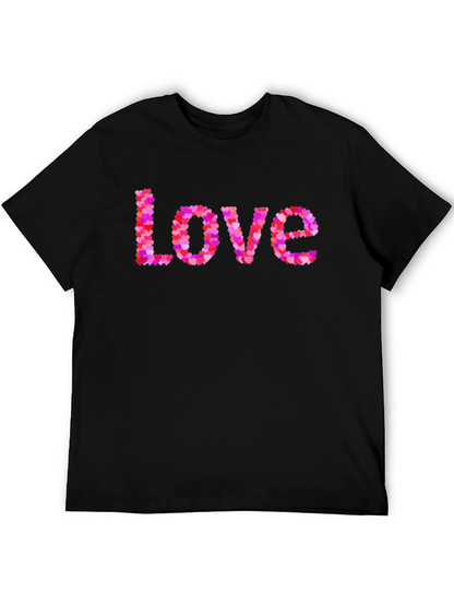 Heart Love Graphic Black T-Shirt