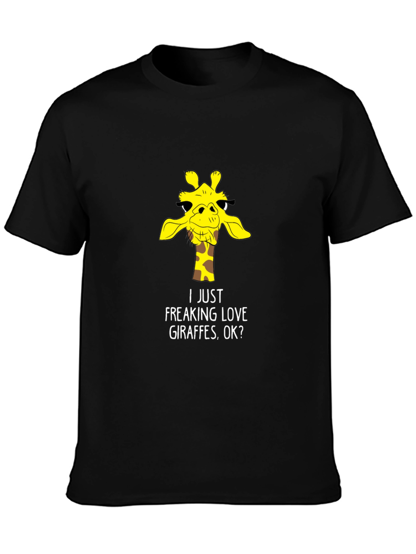 Funny Giraffe Lover T-Shirt - Black