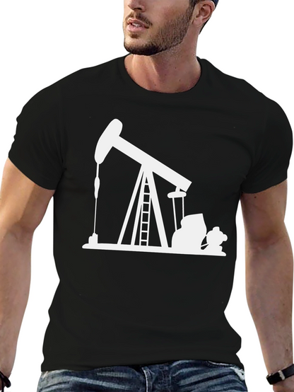 Oil Rig Black T-Shirt