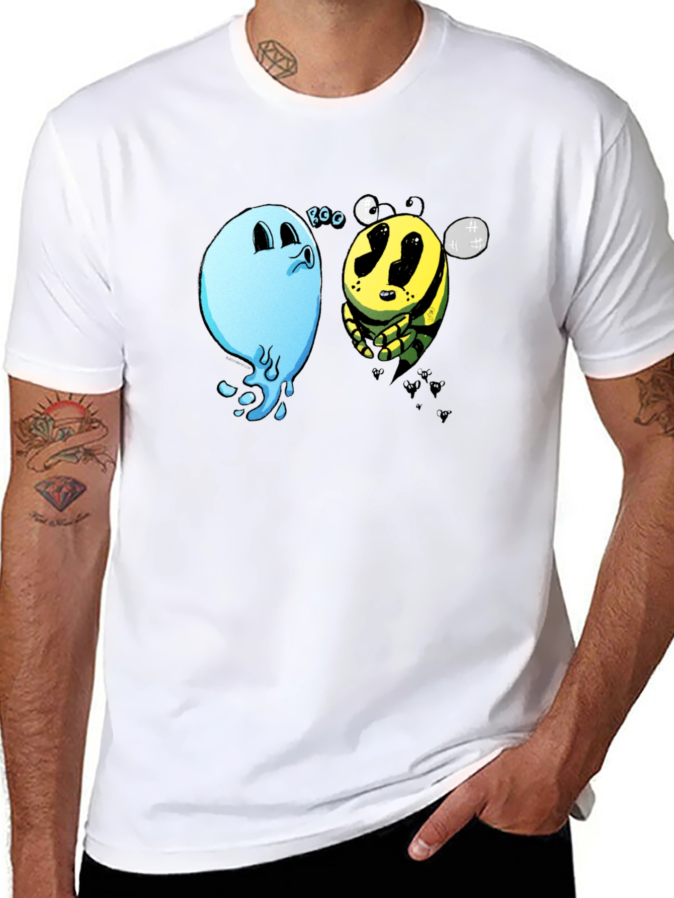 Boo Bee Black T-Shirt - Funny Cartoon Graphic Tee