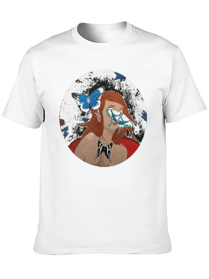 Butterfly Woman Graphic T-Shirt - Black