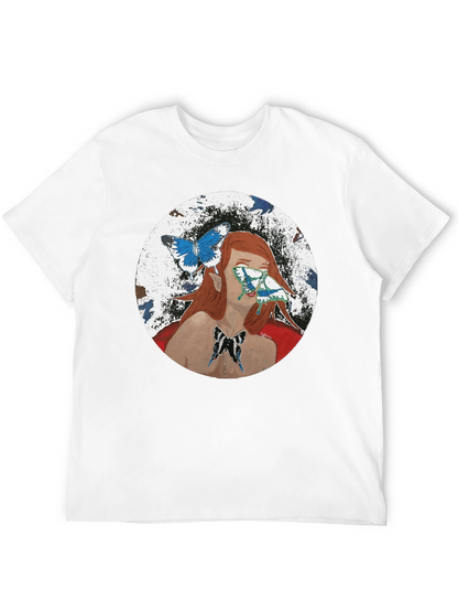 Butterfly Woman Graphic T-Shirt - Black