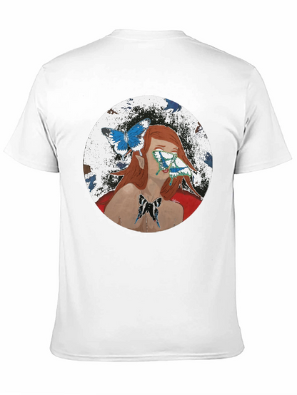 Butterfly Woman Graphic T-Shirt - Black
