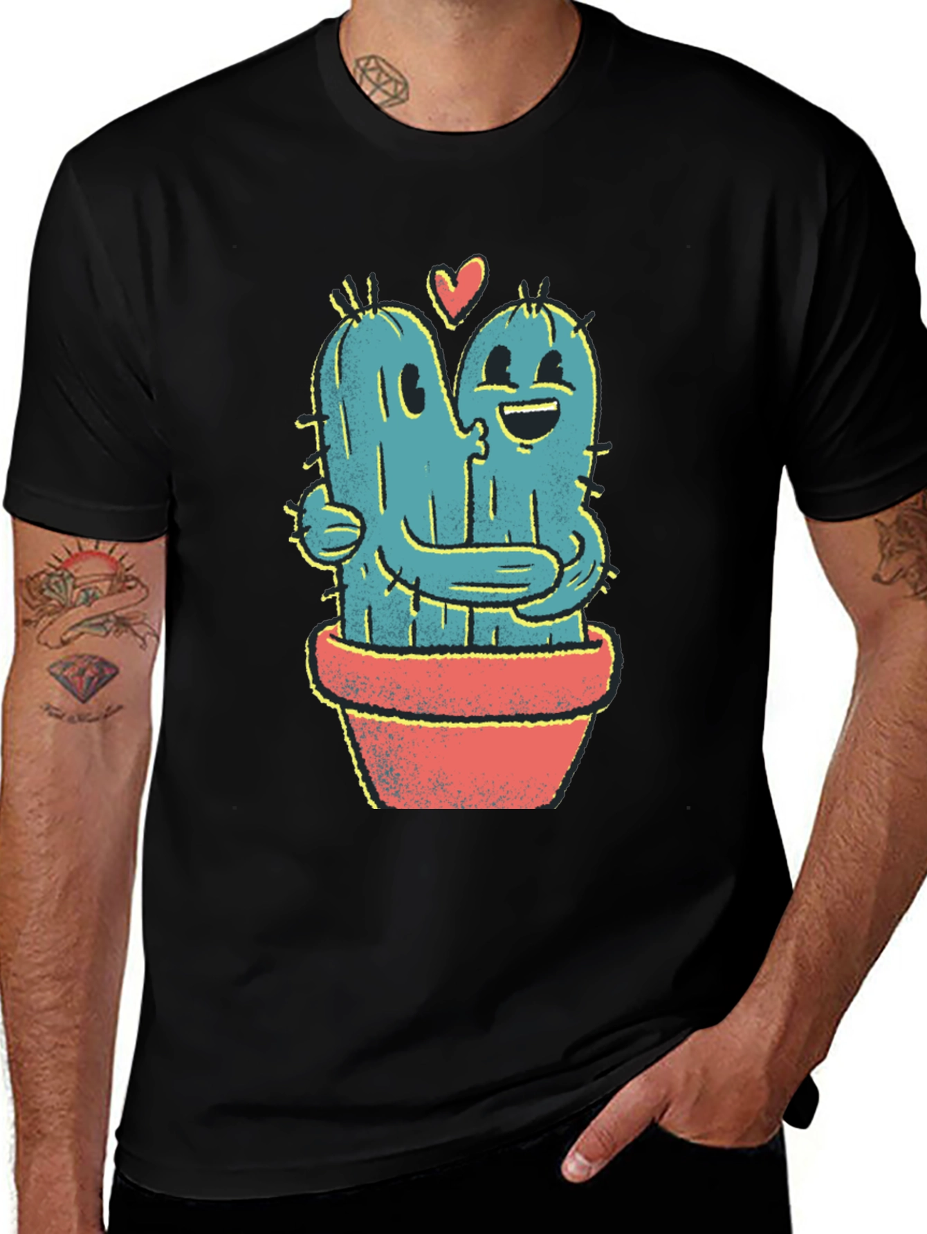 Cactus Hug T-Shirt - Cute Graphic Tee
