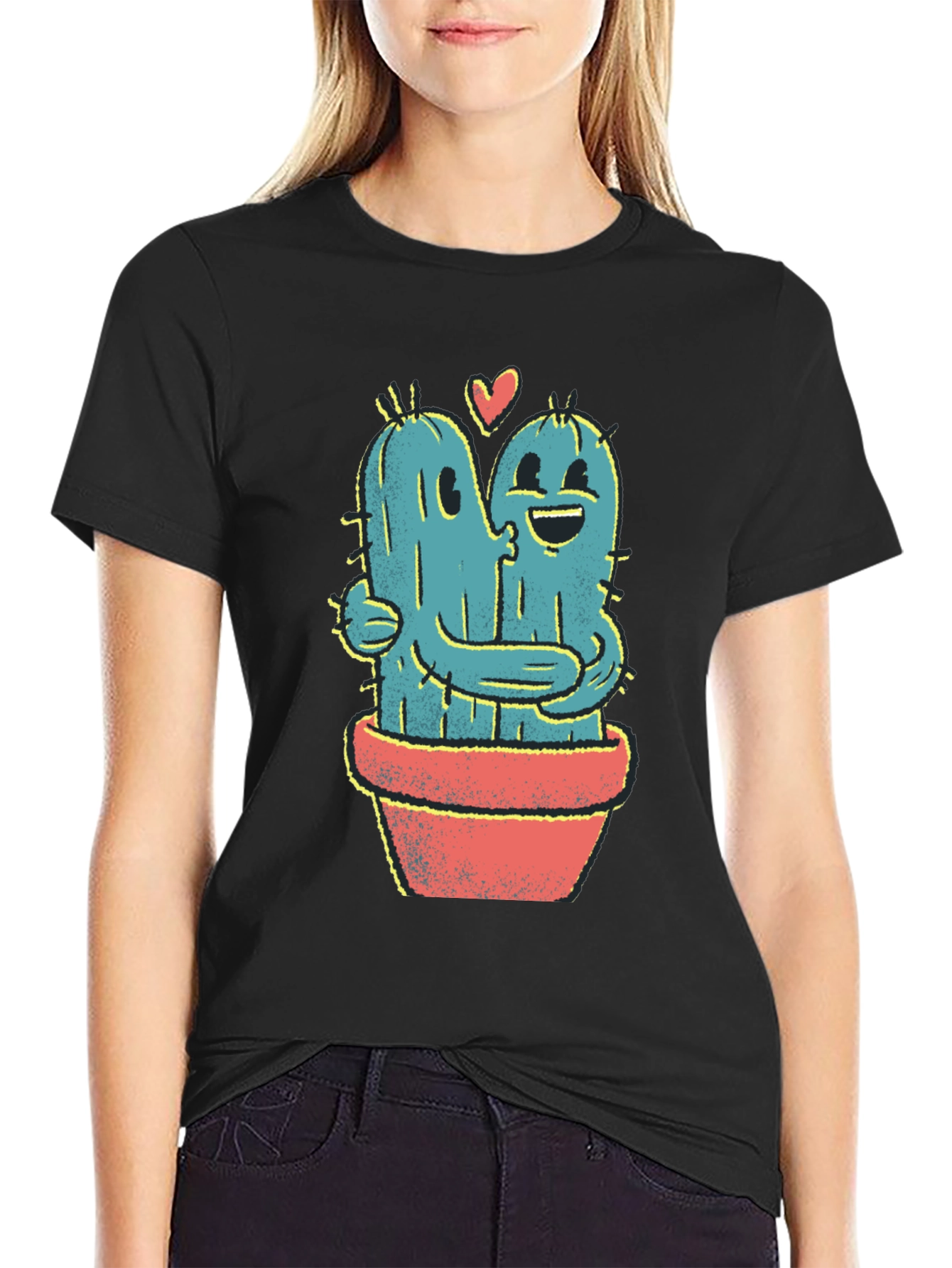 Cactus Hug T-Shirt - Cute Graphic Tee