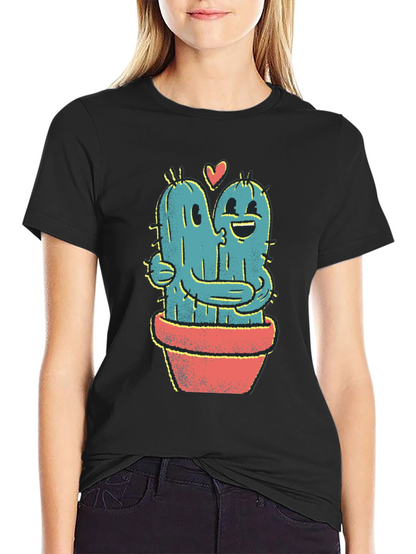 Cactus Hug T-Shirt - Cute Graphic Tee