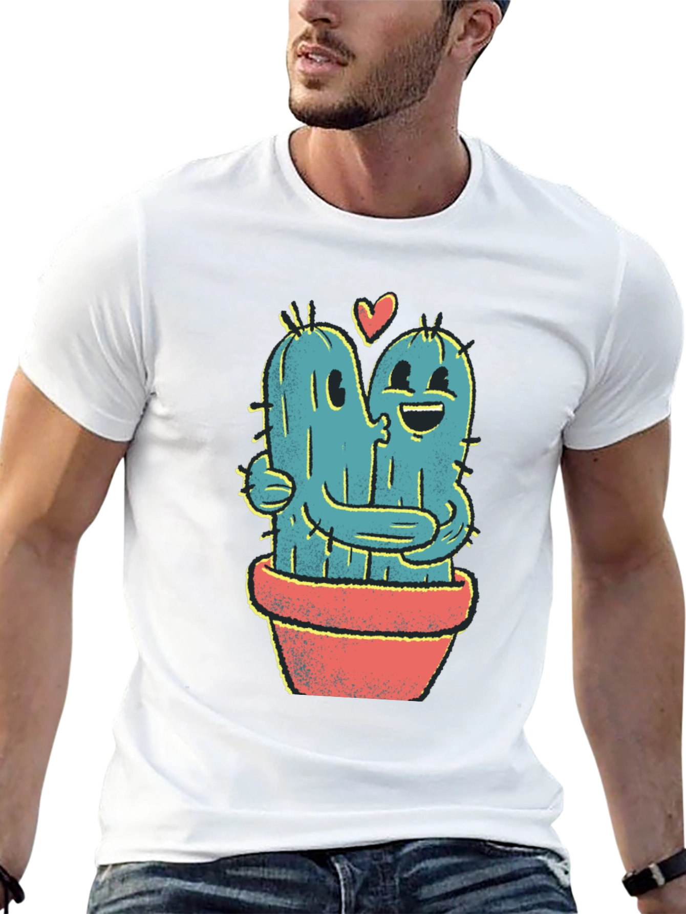 Cactus Hug T-Shirt - Cute Graphic Tee