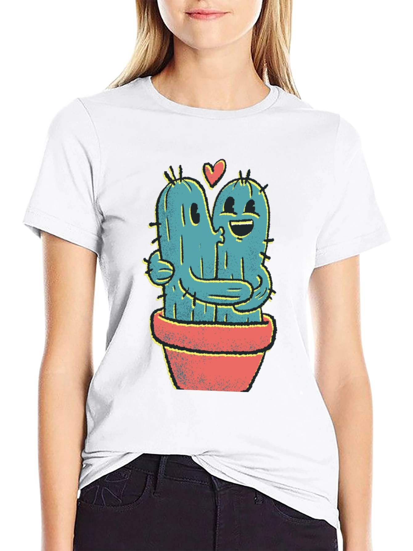 Cactus Hug T-Shirt - Cute Graphic Tee