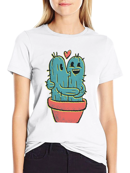 Cactus Hug T-Shirt - Cute Graphic Tee