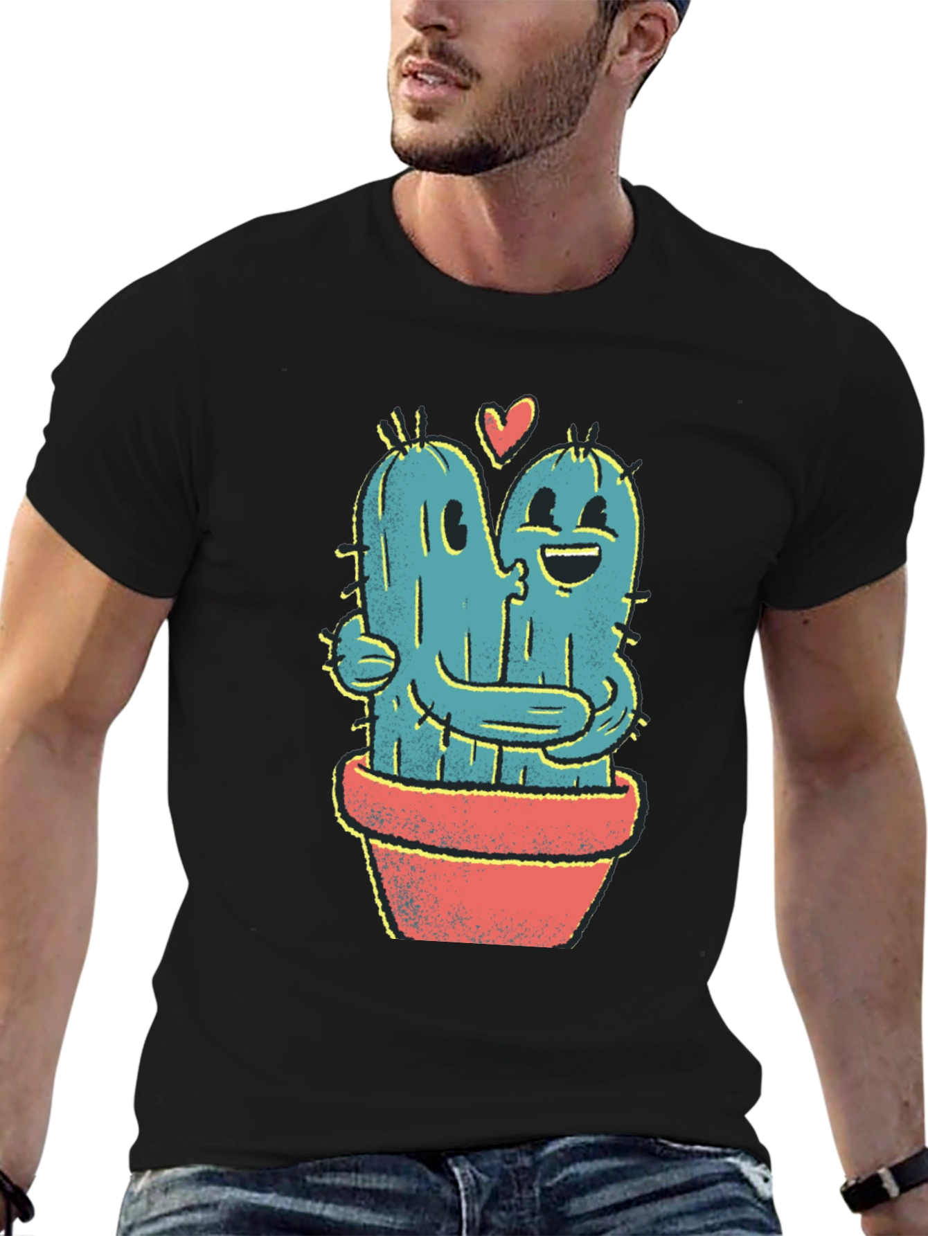 Cactus Hug T-Shirt - Cute Graphic Tee