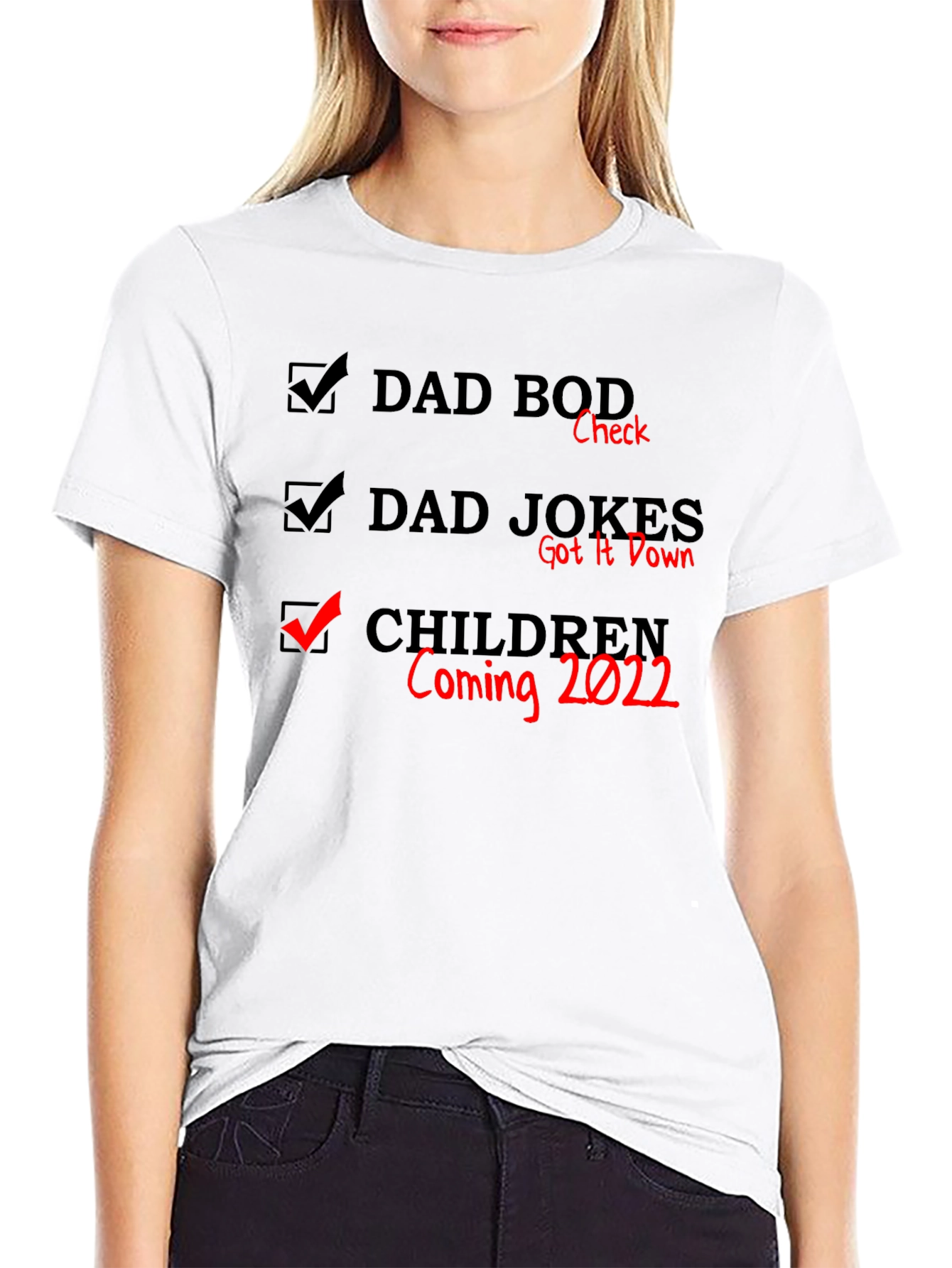 Dad Bod Dad Jokes Coming 2022 Black T-Shirt
