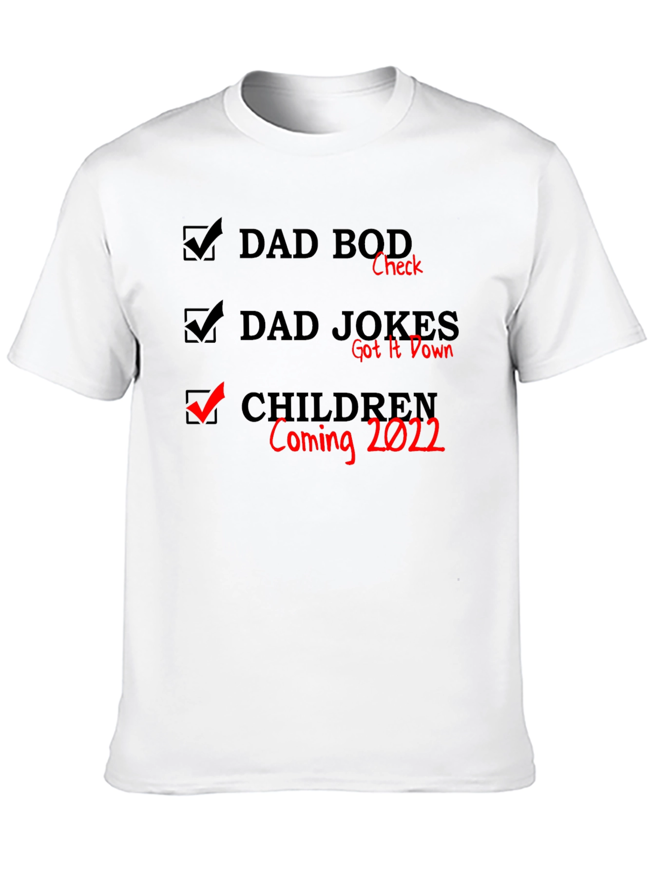 Dad Bod Dad Jokes Coming 2022 Black T-Shirt