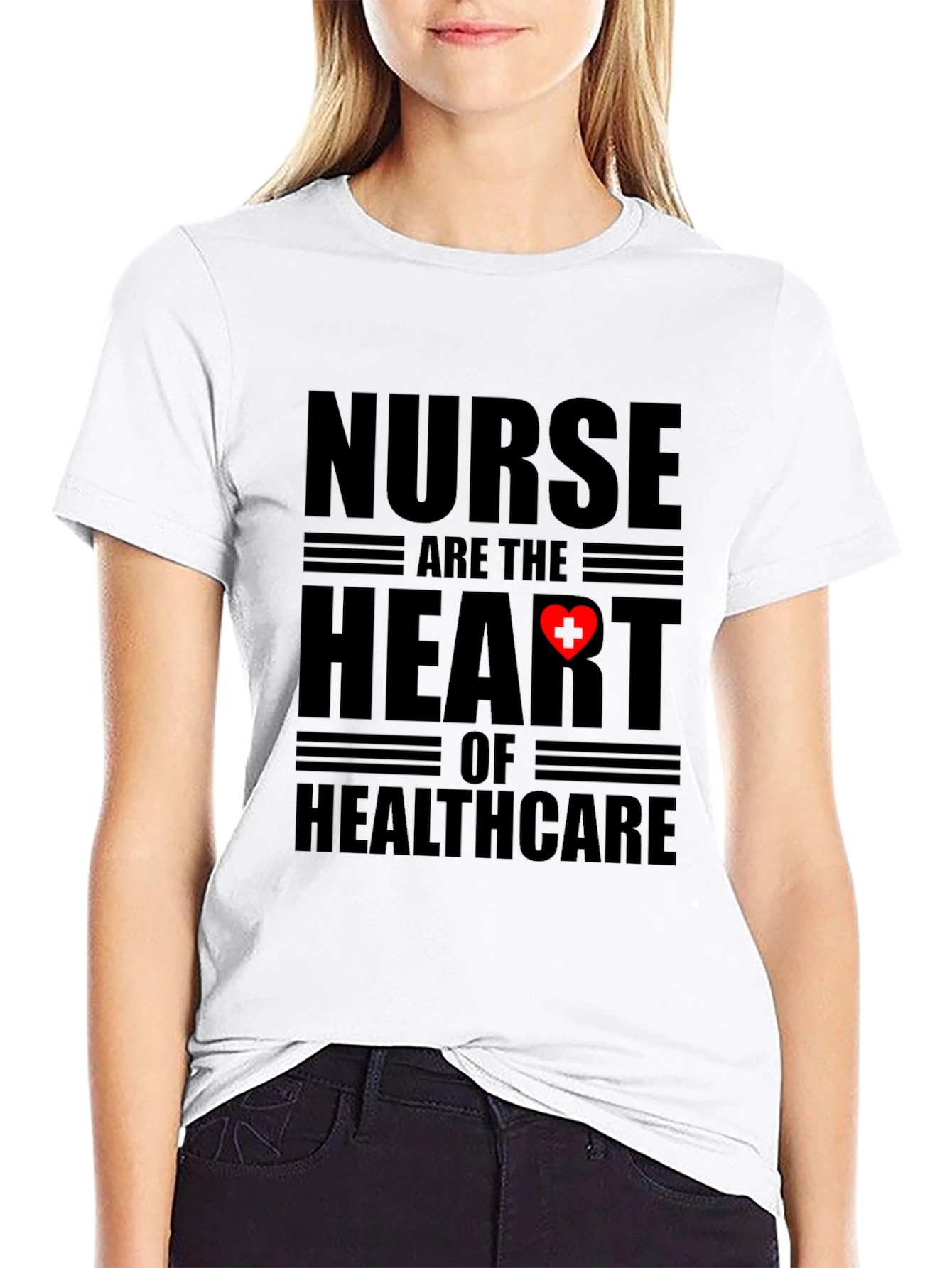 Nurse Heart of Healthcare Graphic T-Shirt