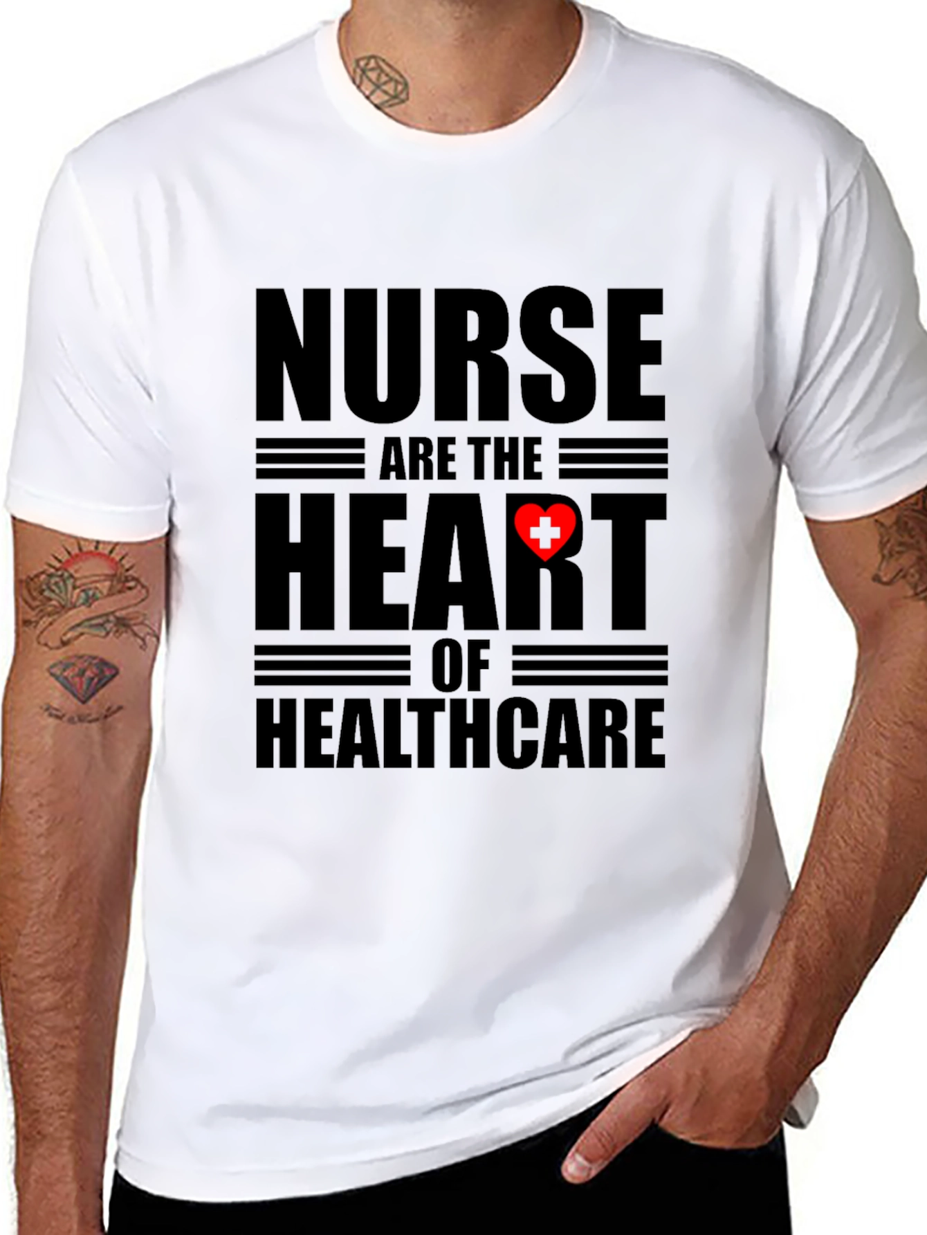 Nurse Heart of Healthcare Graphic T-Shirt