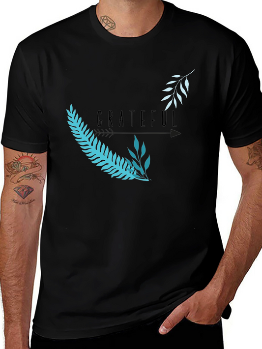 Grateful Graphic Tee - Black Casual T-Shirt